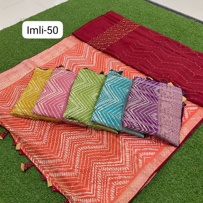 imli 50 Dola Silk Printed Sarees Catalog